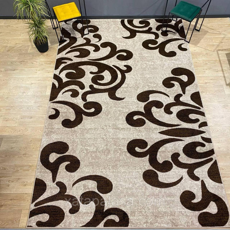 Килим 2,50*3,50 коричневий вензель Cappuccino 16028/118