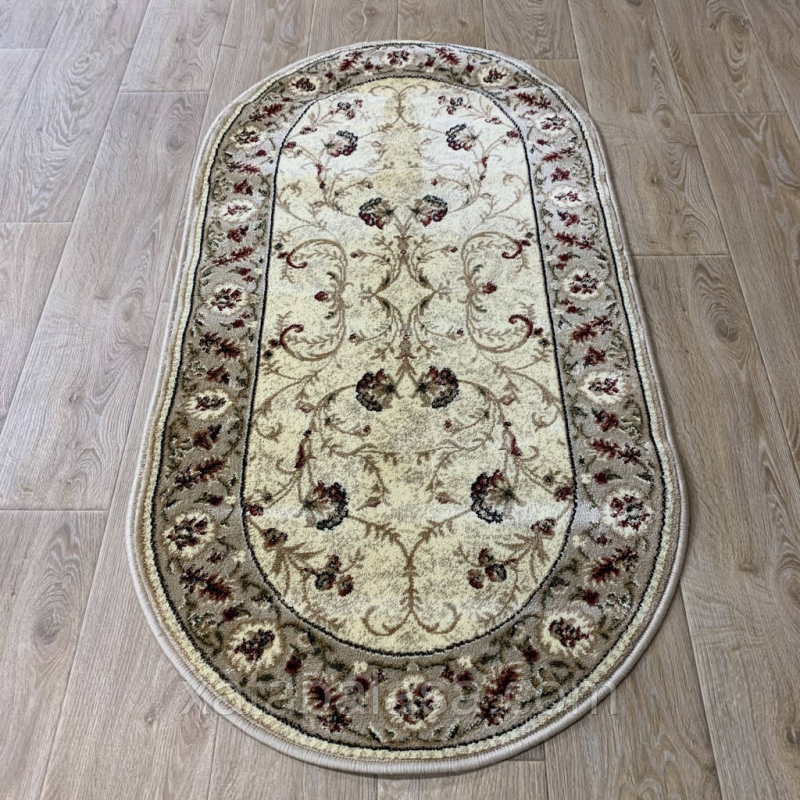 Килим 1,20*1,70 овал бежева класика Лотос 523/100о