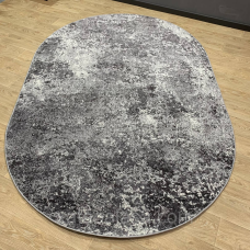 Килим 2,50*3,50 овал сірий мармур Mira 24058/160