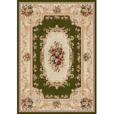 Килим зелений 1,50х2,30 з квітами Lotos 535/310