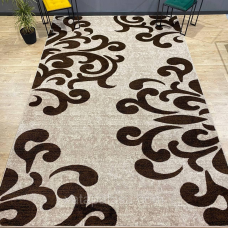 Килим 2,50*4 коричневий вензель Cappuccino 16028/118