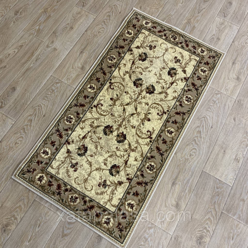 Килим 0,80*1,50 бежева класика Лотос 523/100