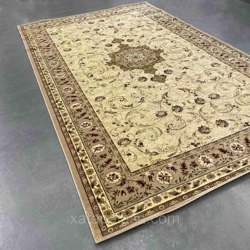 Килим 2.50*5 бежева класика Лотос 523/100