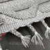 Килим 2*2,90 Скандинавський стиль, петльовий ворс, сірий з бахромою Stellart 115 Grey