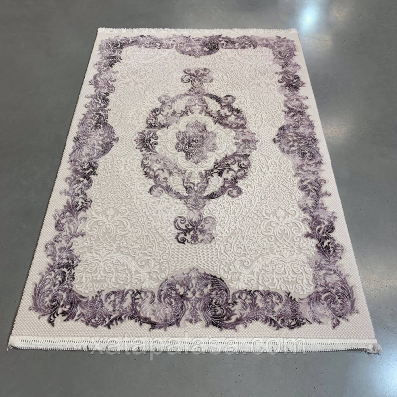 Килим 1,50*2,33 сучасна класика з бузьковими вставками, акриловий VALERI