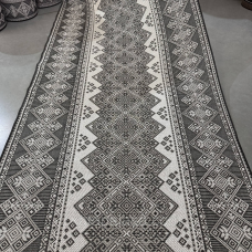 Доріжка без ворсу ширина 1,50м “Вишиванка“ сіра Naturalle 939/08
