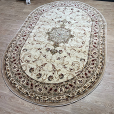 Килим 1,50*2,30 овал бежева класика Лотос 523/100o