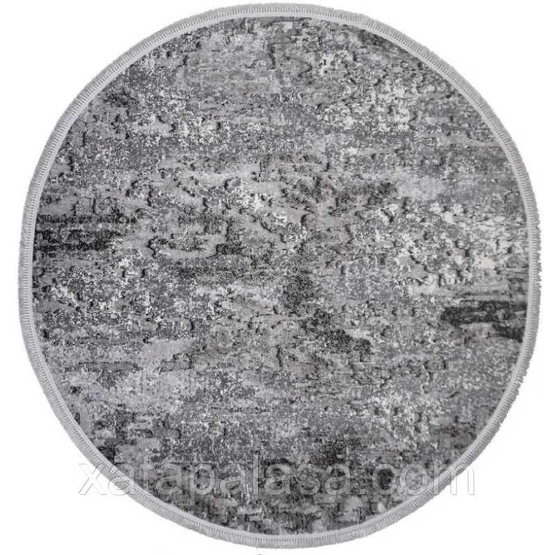Круглий килим діаметр 1,50м Levado 03889A L.Grey/D.Grey