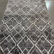 Килимове покриття ширина 2,50м сіра геометрія FAYNO 7101/609