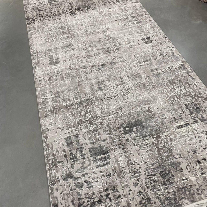 Сучасне сіре килимове покриття 2м Levado 03605A L.Grey/White