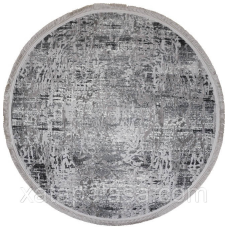Круглий сірий килим діаметр 2,50м Levado 03605A L.Grey/White