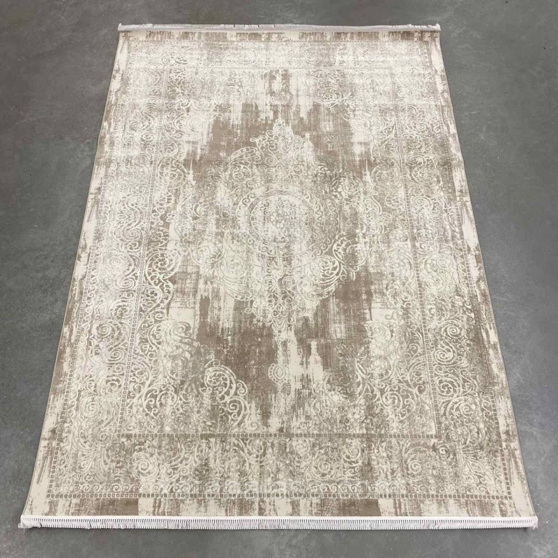 Килим 1,50*3 бежева сучасна класика Levado 03710A L.Beige/L.Beige