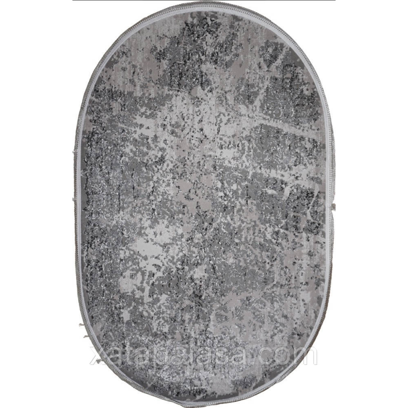 Килим сучасний овал 2*3 Levado 03913A L.Grey/D.Grey