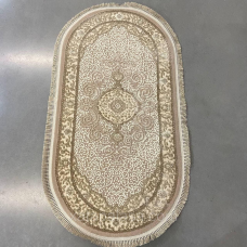 Килим 1*2 овал сучасна класика Levado 08100A L.BEIGE/L.BEIGE