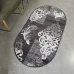 Приліжковий килимок 0,80*1,50 овал сірий вензель BONITO 7140