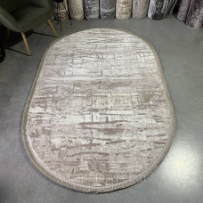 Килим бежевий овал 1.50*3 сучасна абстракція Levado 08111A L.BEIGE/L.BEIGE