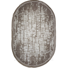 Бежевий овальний килим з абстракцією 3х4 Levado 09046A Beige