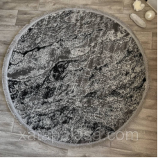 Сучасний круглий сірий килим діаметр 2,50м Levado 09045A L.Grey/L.Grey