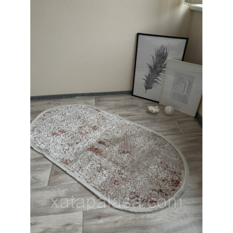Сучасний килим 2*3 овал Voyage 1657F C.Cream/L.Beige