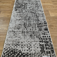 Килим 133х195 без ворсу на гумовій основі, не ковзає сірий мармур Flex 19197/08