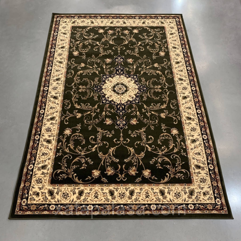Килим зелений 2*3 класичний орнамент Lotos 523/310