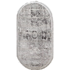 Приліжковий килим овальний 60х110 Levado 03605A L.Grey/White