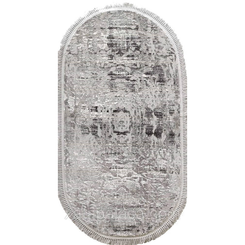 Приліжковий килим овальний 60х110 Levado 03605A L.Grey/White