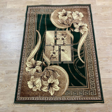 Килим зелений 1,80*2,50 з квітами Gold 365/32